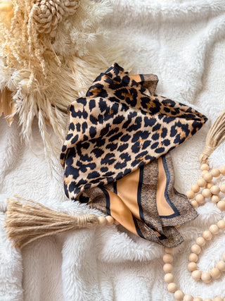 Scarf - Camel Leopard