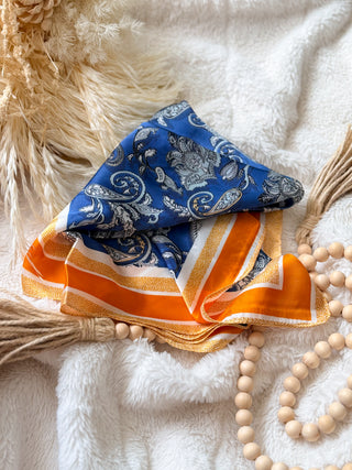 Scarf - Blue Paisley