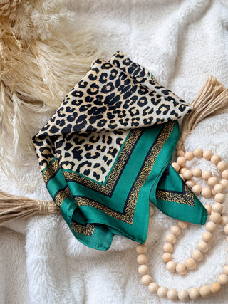 Scarf - Emerald Leopard