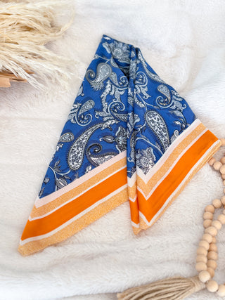 Scarf - Blue Paisley