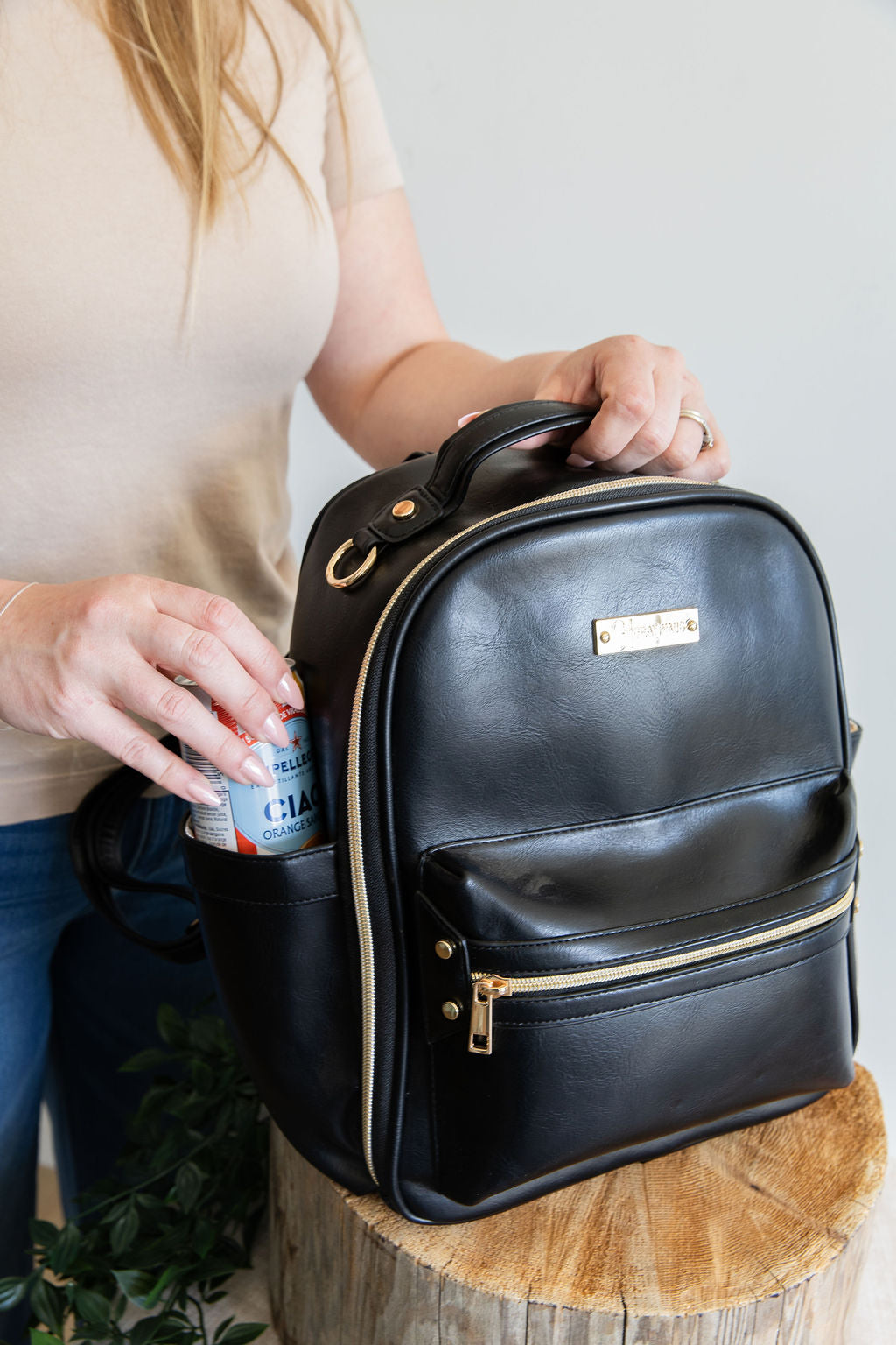 Little Modern Mini Backpack in Latte | Gray Haus